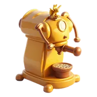 Golden Espresso Machine